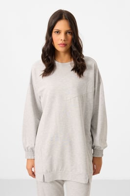 Oversized Fleece Sweatshirt en Broek Set