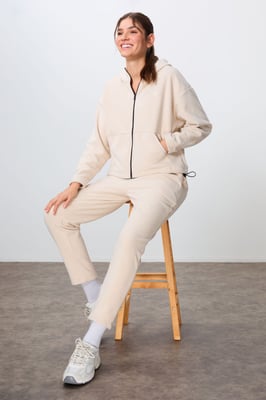 Overmaatse Hoodie Rits Trainingspak Set