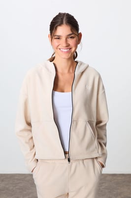 Overmaatse Hoodie Rits Trainingspak Set