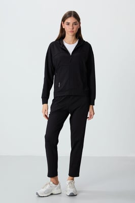 Dames Hooded Zip Sweatshirt en Broek Set