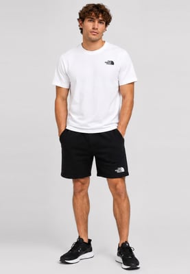 The North Face Men's Simple Dome T-Shirt & French Terry Shorts Set – White / Black