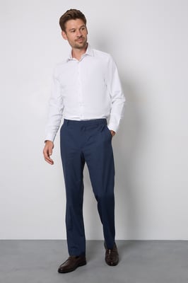 Navy Marl Tailored Fit Suit Trousers