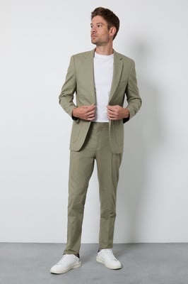 Light Green Linen Slim Fit Suit Jacket