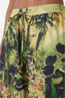 Beach Tropical Spun Viscose Cover Up Trouser