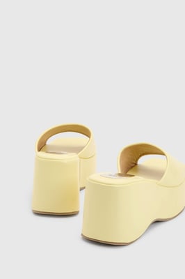 Faith: Bethanie Faux Leather High Wedge Sandals