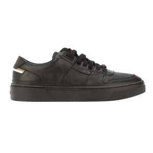 Boss Heren Gary Leren Platte Trainers (Zwart)