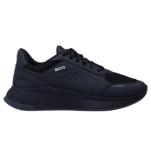 Boss Heren TTNM EVO Leren Chunky Zool Sneakers (Zwart)