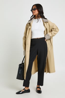 Petite Boohoo Basics Tailored Tapered Trouser