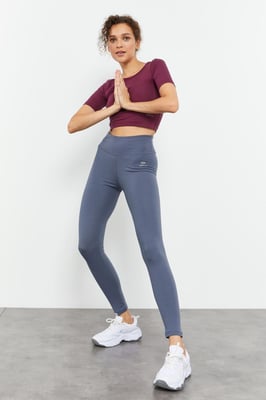 Hoge Taille Katoenen Elastaan Leggings