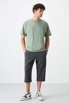 Heren Capri Shorts met Middelhoge Taille