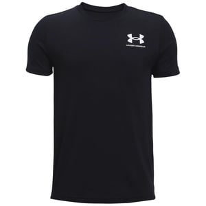 Under Armour Jongens Logo T-shirt met korte mouwen (Zwarte Heide)