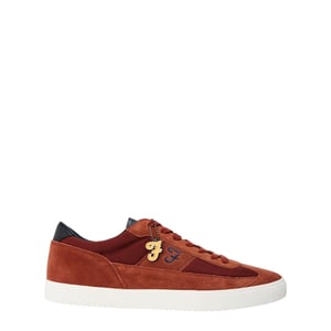 Farah Heren Stanton Belettering Suède Cupsole Trainers (Roest)