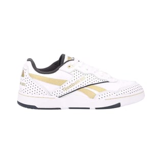 Reebok BB 4000 II Metallic läderskor för damer och herrar (Vitt guld)