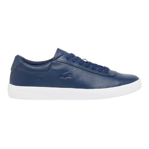 Lacoste Heren Baseshot Leren Trainers (Marine / Wit)