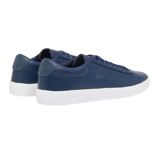 Lacoste Heren Baseshot Leren Trainers (Marine / Wit)
