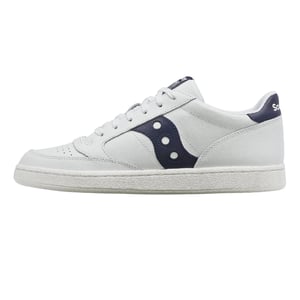 Saucony Jazz-skor i läder med cupsole för damer (Vit/marinefärgad)