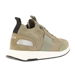 Boss Gebreide herenschoenen met logo (Groen)