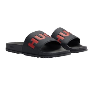 Hugo Heren-slippers met open teen (Zwart)