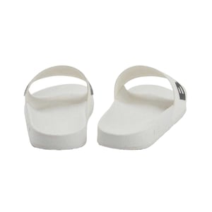 Boss Unisex synthetische platte slippers voor volwassenen met Bay-logo (Wit)