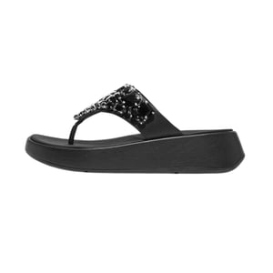FitFlop Dames/Dames Leren Flatform Sandalen met Juwelen (Zwart)