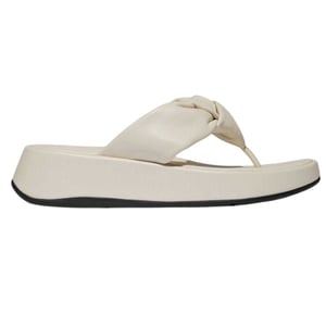 FitFlop Damesmode: leren sandalen met knoop (Beige)