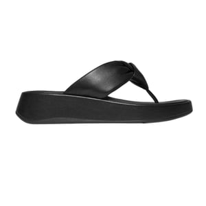 FitFlop Damesmode: leren sandalen met knoop (Zwart)