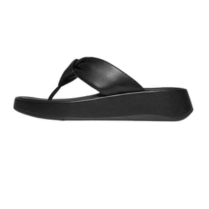 FitFlop Damesmode: leren sandalen met knoop (Zwart)