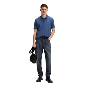 Hugo Heren Donos Katoenen Polo Shirt (Medium Blauw)