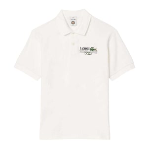 Lacoste Volwassen Unisex Roland Garros Editie Badstof Tennis Poloshirt (Crème)