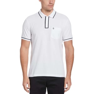 Original Penguin Heren Earl Biologisch Katoenen Poloshirt met Korte Mouwen (Wit)