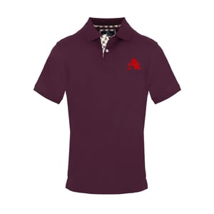 Aquascutum Heren Poloshirt met Kraag en Korte Mouwen (Rood)