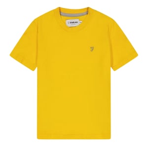 Farah Spectra Geborduurd Logo T-shirt voor Jongens (Geel)