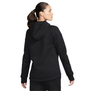 Nike Windrunner Tech Fleece Hoodie med hel dragkedja för dam och dam (Svart)