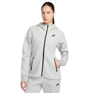 Nike Windrunner Tech Fleece Hoodie med hel dragkedja för dam och dam (Grått)