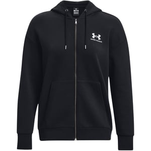 Under Armour Essential Huvtröja med droppärm och hel dragkedja för damer/damer (Svart)