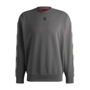 Hugo Heren-sweatshirt van katoen met 'Red Label'-logo (Grijs)