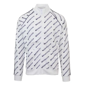 Aquascutum Raglan Track Jacket med hög krage för herrar (Vit)