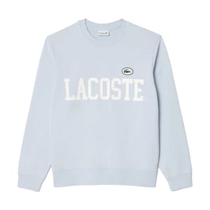 Lacoste Heren-sweatshirt van fleece met flockprint (Blauw)