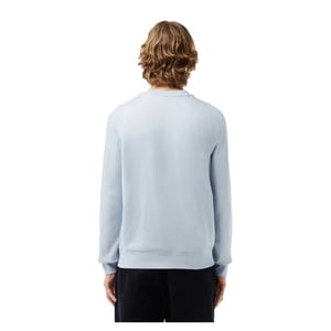 Lacoste Heren-sweatshirt van fleece met flockprint (Blauw)