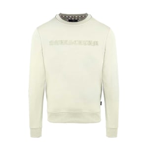 Aquascutum Sweatshirt med ribbad krage för herrar (Smör)