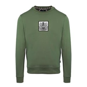 Aquascutum Heren geribbeld sweatshirt (Militair Groen)