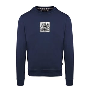 Aquascutum Ribbad Sweatshirt för herrar (Marinblått)