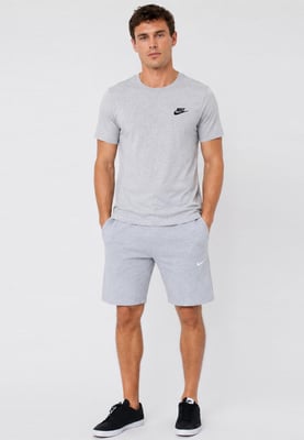 Nike Men's Grey T-Shirt & Grey Shorts Set | Casual Sportswear Outfit