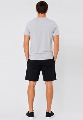 Nike Men's Grey T-Shirt & Black Shorts Set | Casual Sportswear Outfit