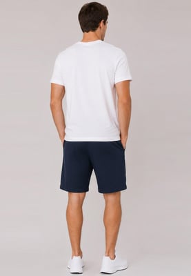 Nike Men's White T-Shirt & Navy Shorts Set | Casual Sportswear Outfit