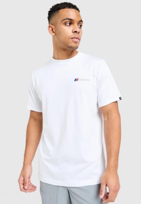 Berghaus Mens Threshold Peak T Shirt in White Green