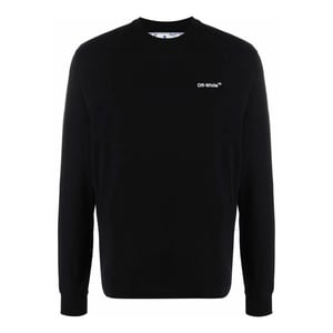 Off-White Heren-T-shirt met lange mouwen (Zwart/roze)