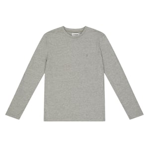 Farah Geborduurd Danny Logo T-shirt met lange mouwen voor kinderen/Kinderen (Grijs)