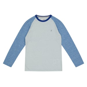 Farah Raglan-baseball-T-shirt voor kinderen (Blauw)