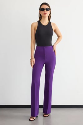 Hoge Taille Rechte Pijpen Broek